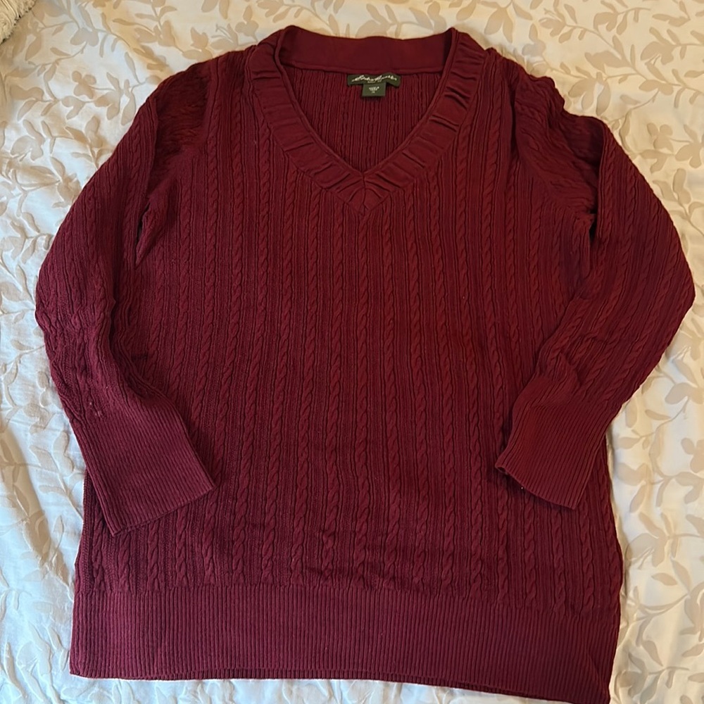 Eddie Bauer cable sweater